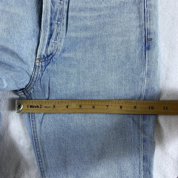 Agolde Jeans Sz 26 "Shatter" Wash Distressed Riley High Rise Straight USA Made - Picture 11 of 16